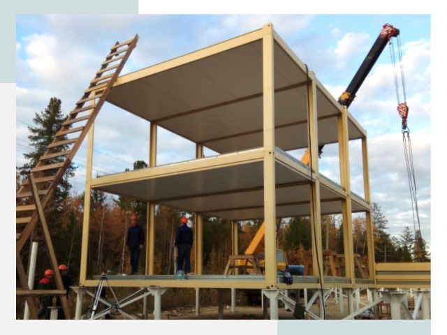 Строительство модульных здания Тара