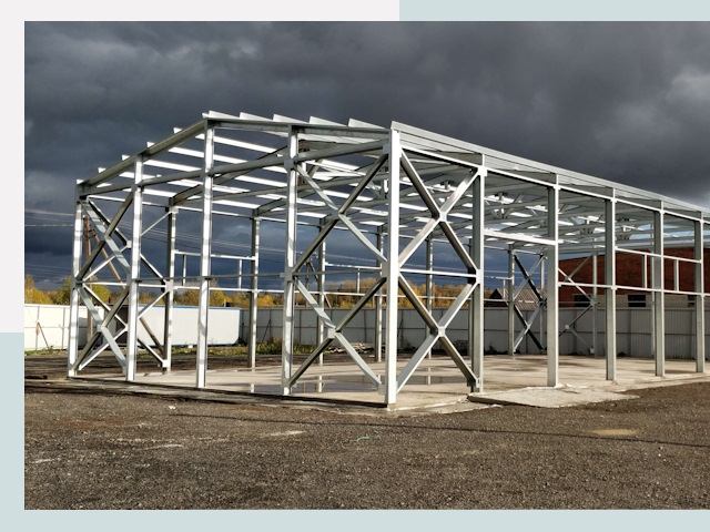 Двускатные ангары в Тара от 617 руб. за квадрат