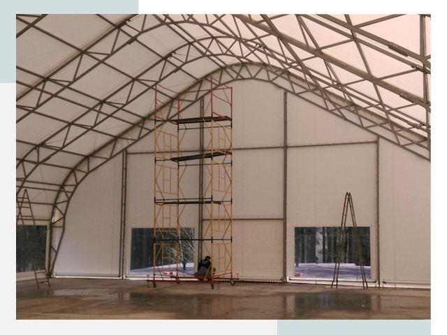 Шатровые ангары в Таре