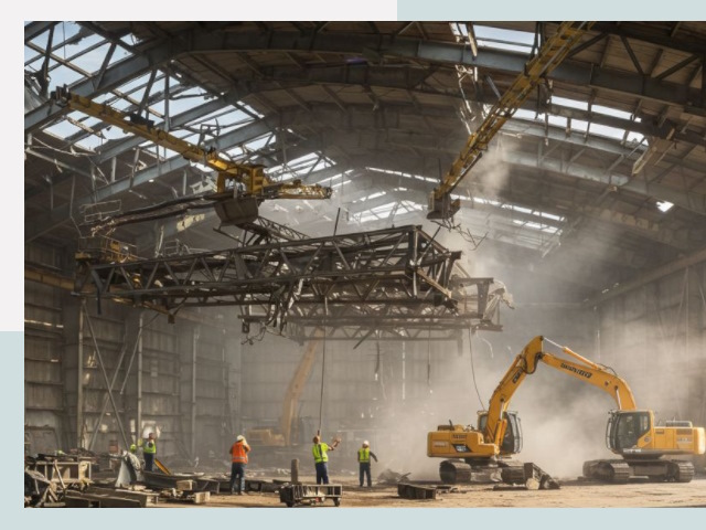 Демонтаж ангаров в Таре от 617 руб. за м²